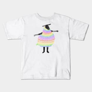 The rainbow black sheep Kids T-Shirt